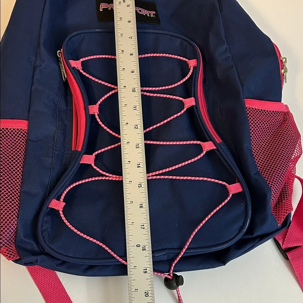 Navy and Pink Women's Backpack